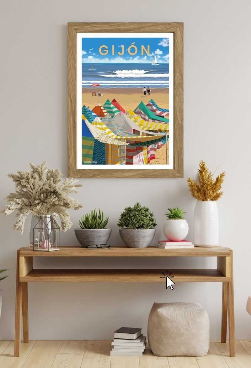 Póster de Gijón "Las Casetas"